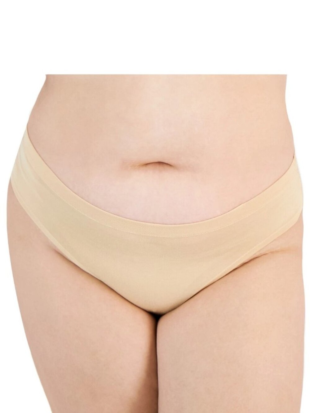 Alfani Women's 1-Pack Plus Size Soft Rayon Bikini Panty Underwear, Beige, 3X
